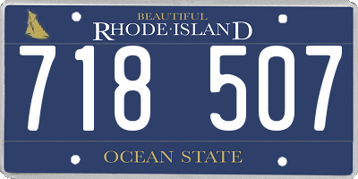 RI license plate 718507