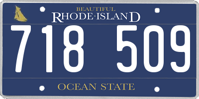 RI license plate 718509