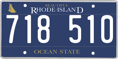 RI license plate 718510