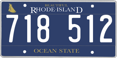 RI license plate 718512
