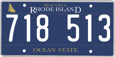 RI license plate 718513