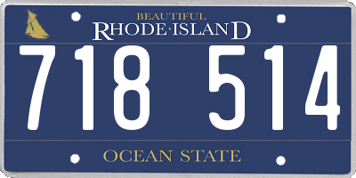 RI license plate 718514