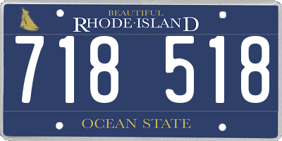 RI license plate 718518