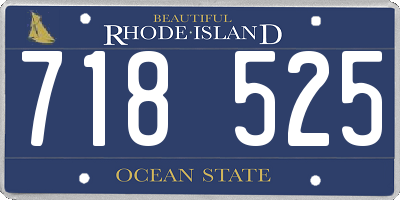 RI license plate 718525