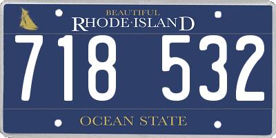 RI license plate 718532