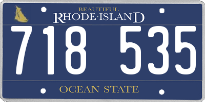 RI license plate 718535