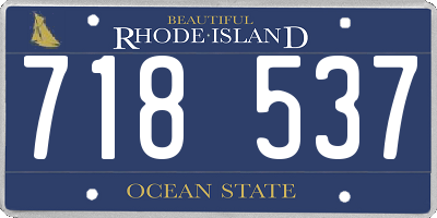 RI license plate 718537