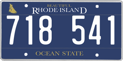 RI license plate 718541