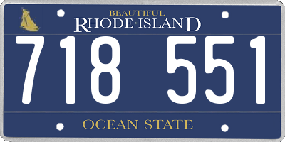 RI license plate 718551