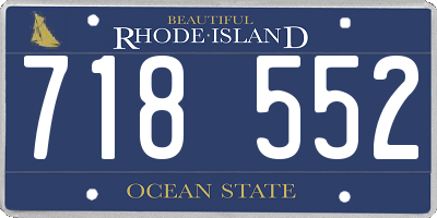 RI license plate 718552