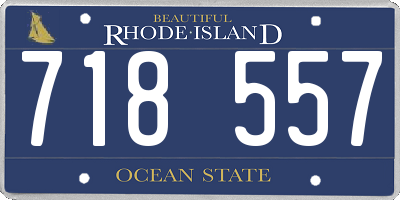 RI license plate 718557