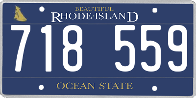 RI license plate 718559