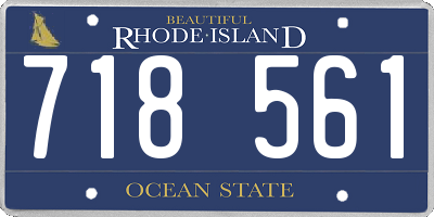 RI license plate 718561
