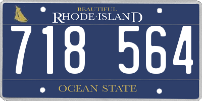 RI license plate 718564