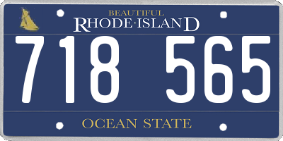 RI license plate 718565