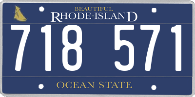 RI license plate 718571