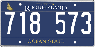 RI license plate 718573