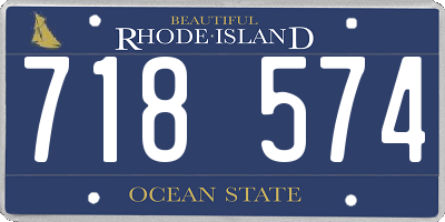 RI license plate 718574