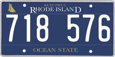RI license plate 718576