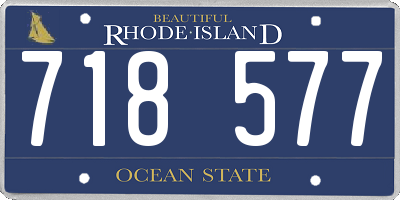RI license plate 718577