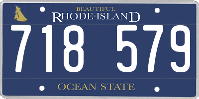 RI license plate 718579