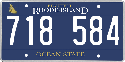 RI license plate 718584