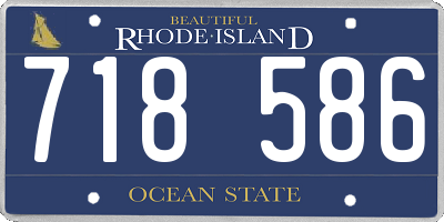 RI license plate 718586