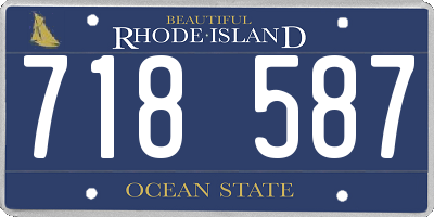 RI license plate 718587