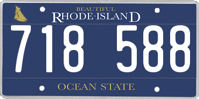 RI license plate 718588