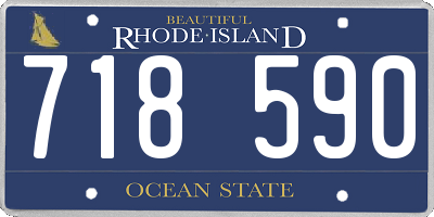 RI license plate 718590
