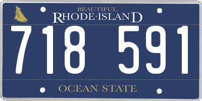 RI license plate 718591