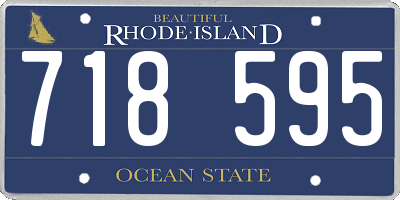RI license plate 718595