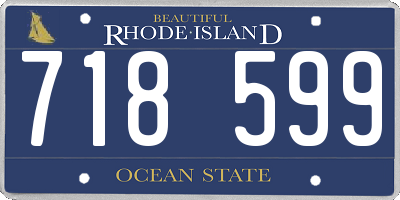RI license plate 718599