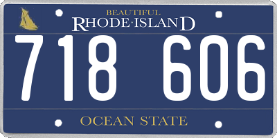 RI license plate 718606