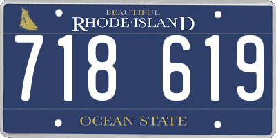 RI license plate 718619