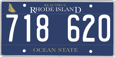RI license plate 718620