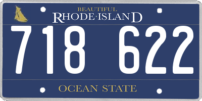 RI license plate 718622