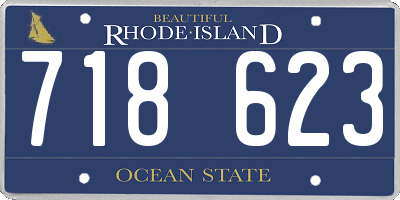 RI license plate 718623