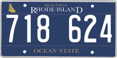 RI license plate 718624