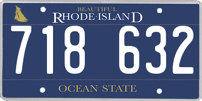 RI license plate 718632