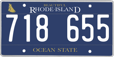 RI license plate 718655