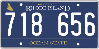 RI license plate 718656
