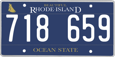 RI license plate 718659
