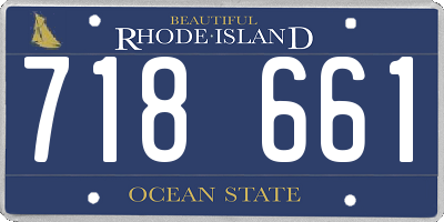 RI license plate 718661