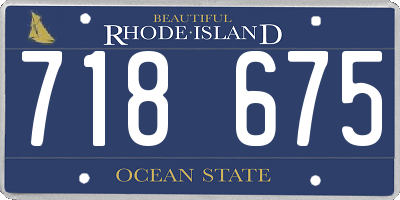 RI license plate 718675