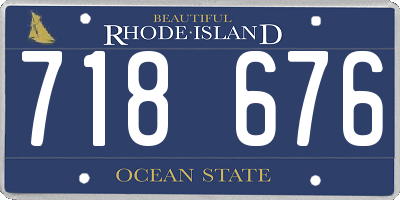 RI license plate 718676