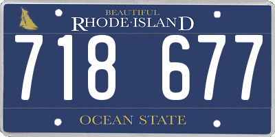 RI license plate 718677