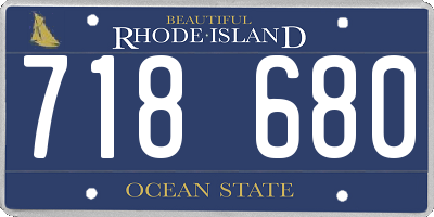 RI license plate 718680