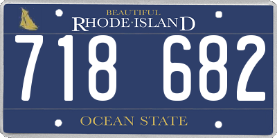 RI license plate 718682