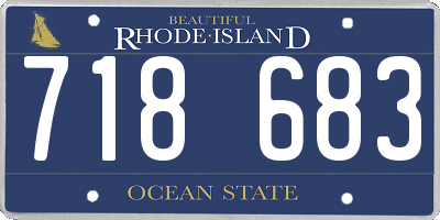 RI license plate 718683